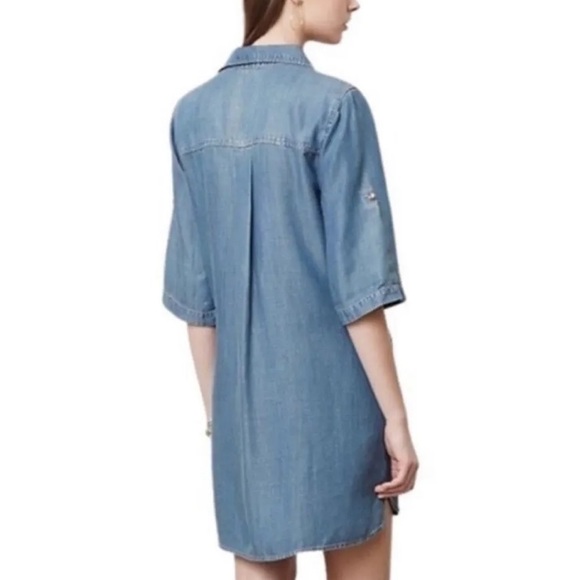 cloth & stone Anthropologie Chambray Shirt Dress Tunic - Picture 4 of 10